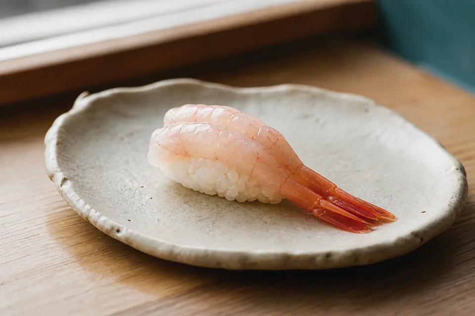 Sweet shrimp (amaebi) · Nigiri
