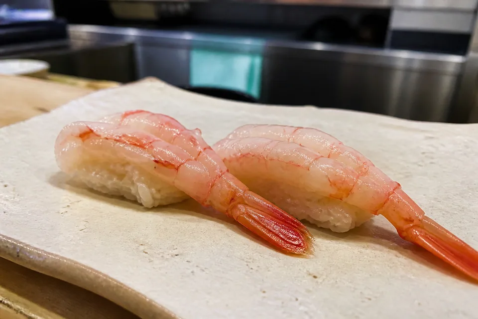 Botan shrimp · Nigiri