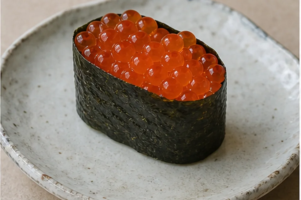 Salmon roe (ikura) · Gunkan-maki