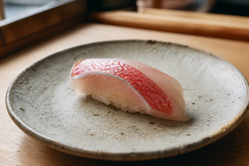 Splendid alfonsino (kinmedai) · Nigiri