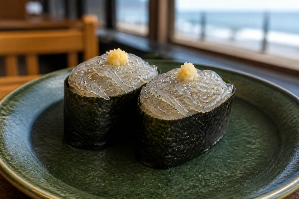 Raw whitebait gunkan · Gunkan-maki