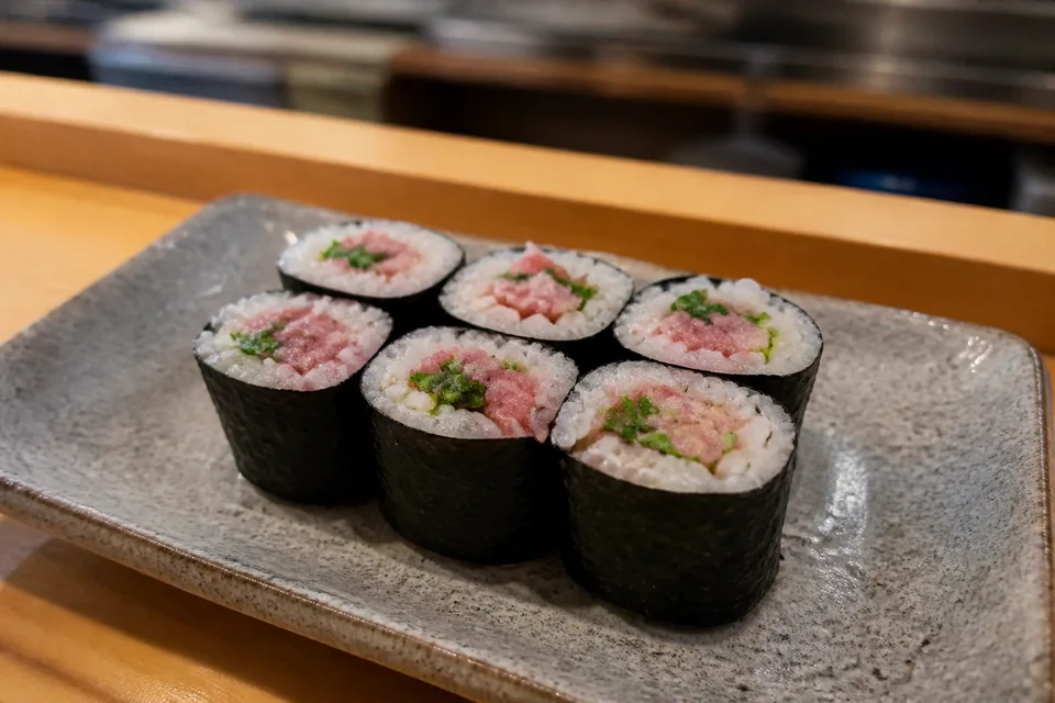Negitoro roll · Hosomaki · thin roll