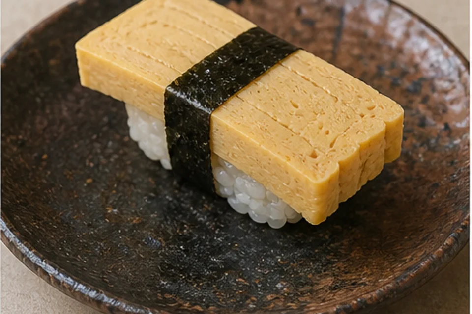 Tamago omelet · Nigiri