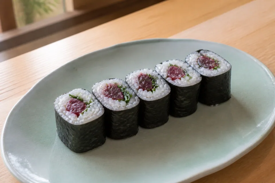 Ume and shiso roll · Hosomaki · thin roll